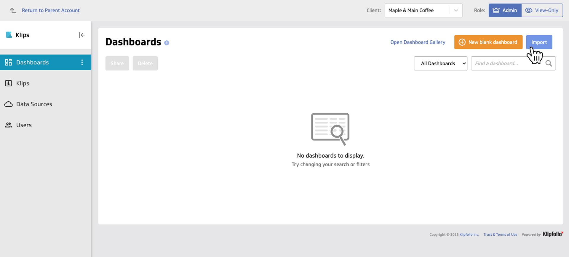 Klips Client Management Import4